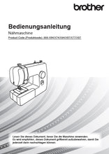 Load image into Gallery viewer, BROTHER J17S BEDIENUNGSANLEITUNG DEUTSCH NAHMASCHINE