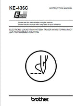 Load image into Gallery viewer, BROTHER KE-436C INSTRUCTION MANUAL BOOK IN ENGLISH SEWING MACHINE