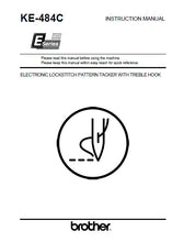 Load image into Gallery viewer, BROTHER KE-484C INSTRUCTION MANUAL BOOK IN ENGLISH SEWING MACHINE