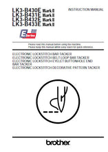 Load image into Gallery viewer, BROTHER LK3-B430E MKII LK3-B431E MKII LK3-B432E MKII LK3-B433E MKII INSTRUCTION MANUAL BOOK IN ENGLISH SEWING MACHINE