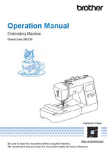Load image into Gallery viewer, BROTHER PE545 OPERATION MANUAL ENGLISH SEWING MACHINE