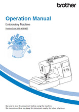 Load image into Gallery viewer, BROTHER PE550D OPERATION MANUAL ENGLISH SEWING MACHINE