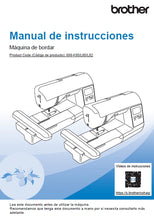 Load image into Gallery viewer, BROTHER PE900 MANUAL DE INSTRUCCIONES ESP MAQUINA DE COSER