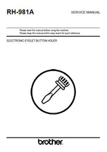 Load image into Gallery viewer, BROTHER LH4-B800E SERVICE MANUAL BOOK IN ENGLISH SEWING MACHINE