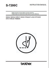 Load image into Gallery viewer, BROTHER S-7200C INSTRUCTION MANUAL BOOK IN ENGLISH SEWING MACHINE