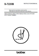Load image into Gallery viewer, BROTHER S-7220B INSTRUCTION MANUAL BOOK IN ENGLISH SEWING MACHINE