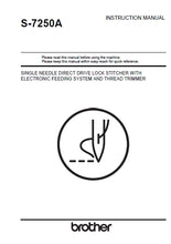 Load image into Gallery viewer, BROTHER S-7250A INSTRUCTION MANUAL ENGLISH SEWING MACHINE