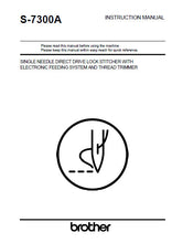 Load image into Gallery viewer, BROTHER S-7300A INSTRUCTION MANUAL BOOK IN ENGLISH SEWING MACHINE