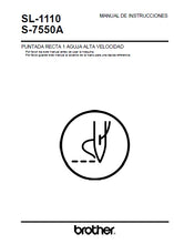 Load image into Gallery viewer, BROTHER S-7550A SL-1110 MANUAL DE INSTRUCCIONES ESPANOL MAQUINA DE COSER