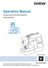 Load image into Gallery viewer, BROTHER SE700 OPERATION MANUAL ENGLISH SEWING MACHINE