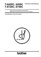 Load image into Gallery viewer, BROTHER T-8420C T-8450C T-8720C T-8750C INSTRUCTION MANUAL BOOK IN ENGLISH SEWING MACHINE