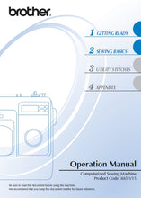 Load image into Gallery viewer, BROTHER 885-V15 OPERATION MANUAL ENGLISH SEWING MACHINE