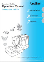 Load image into Gallery viewer, BROTHER 885-V52 OPERATION MANUAL ENGLISH SEWING MACHINE
