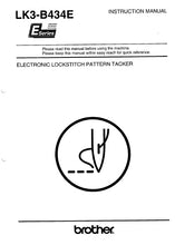 Load image into Gallery viewer, BROTHER LK3-B434E INSTRUCTION MANUAL ENGLISH SEWING MACHINE