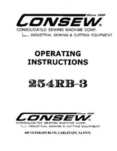 Load image into Gallery viewer, CONSEW MODEL 254RB-3 OPERATING INSTRUCTIONS IN ENGLISH SEWING MACHINE