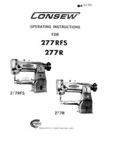 Load image into Gallery viewer, CONSEW MODEL 277RFS 277R OPERATING INSTRUCTIONS IN ENGLISH SEWING MACHINE
