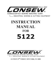 Load image into Gallery viewer, CONSEW MODEL 5122 INSTRUCTION MANUAL IN ENGLISH SEWING MACHINE