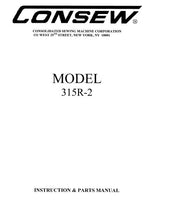 Load image into Gallery viewer, CONSEW MODEL 315R-2 INSTRUCTION MANUAL IN ENGLISH SEWING MACHINE
