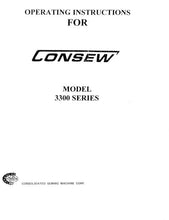 Load image into Gallery viewer, CONSEW MODEL 3300 SERIES OPERATING INSTRUCTIONS IN ENGLISH SEWING MACHINE