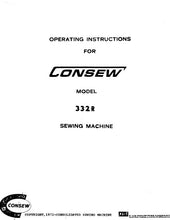 Load image into Gallery viewer, CONSEW MODEL 332R OPERATING INSTRUCTIONS IN ENGLISH SEWING MACHINE