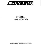 Load image into Gallery viewer, CONSEW MODEL 7360RATCWL (E) INSTRUCTION MANUAL IN ENGLISH SEWING MACHINE