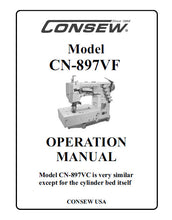 Load image into Gallery viewer, CONSEW MODEL CN-897VF OPERATION MANUAL IN ENGLISH SEWING MACHINE