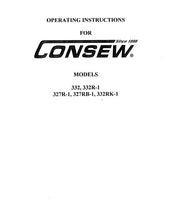 Load image into Gallery viewer, CONSEW MODELS 332 332R-1 327R-1 327RB-1 332RK-1 OPERATING INSTRUCTIONS IN ENGLISH SEWING MACHINE