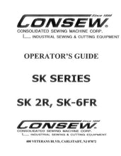 Load image into Gallery viewer, CONSEW SK-2R SK-6FR OPERATORS GUIDE IN ENGLISH SEWING MACHINE