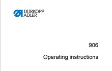 Load image into Gallery viewer, DURKOPP ADLER 906 OPERATING INSTRUCTIONS ENGLISH SEWING MACHINE