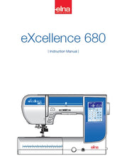 Load image into Gallery viewer, ELNA EXCELLENCE 680 INSTRUCTION MANUAL ENGLISH SEWING MACHINE