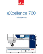 Load image into Gallery viewer, ELNA EXCELLENCE 760 INSTRUCTION MANUAL ENGLISH SEWING MACHINE