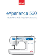 Load image into Gallery viewer, ELNA EXPERIENCE 520 INSTRUCTION MANUAL MODE D'EMPLOI GEBRAUCHSANLEITUNG ENG FRANC DEUT SEWING MACHINE MACHINE A COUDRE NAHMASCHINE