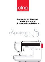 Load image into Gallery viewer, ELNA EXPERIENCE 520S INSTRUCTION MANUAL MODE D'EMPLOI GEBRAUCHSANLEITUNG ENG FRANC DEUT SEWING MACHINE MACHINE A COUDRE NAHMASCHINE