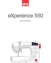 Load image into Gallery viewer, ELNA EXPERIENCE 550 INSTRUCTION MANUAL ENGLISH SEWING MACHINE