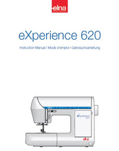 Load image into Gallery viewer, ELNA EXPERIENCE 620 INSTRUCTION MANUAL MODE D'EMPLOI GEBRAUCHSANLEITUNG ENG FRANC DEUT SEWING MACHINE MACHINE A COUDRE NAHMASCHINE