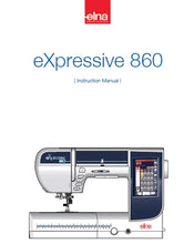 Load image into Gallery viewer, ELNA EXPRESSIVE 860 INSTRUCTION MANUAL ENGLISH SEWING MACHINE
