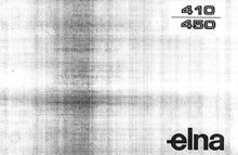 Load image into Gallery viewer, ELNA 400 SERIES 410 450 INSTRUCTION MANUAL ENGLISH SEWING MACHINE