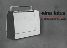 Load image into Gallery viewer, ELNA LOTUS GEBRAUCHSANWEISUNG DEUTSCH NAHMASCHINE