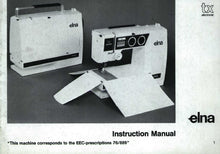 Load image into Gallery viewer, ELNA TX ELECTRONIC INSTRUCTION MANUAL ENGLISH SEWING MACHINE