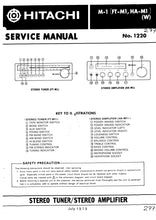 Load image into Gallery viewer, HITACHI FT-M1 HA-M1 SERVICE MANUAL ENGLISH STEREO TUNER STEREO AMPLIFIER