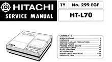 Load image into Gallery viewer, HITACHI HT-L70 SERVICE MANUAL DIRECT DRIVE AUTOMATIC TURNTABLE
