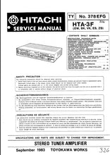 Load image into Gallery viewer, HITACHI HTA-3F SERVICE MANUAL ENGLISH DEUTSCH FRANCAIS STEREO TUNER AMPLIFIER