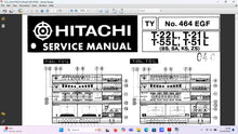 Load image into Gallery viewer, HITACHI T-22L T-21L T-55L T-51L SERVICE MANUAL AM FM STEREO DOUBLE CASSETTE RECORDER WITH SEMI AUTOMATIC TURNTABLE