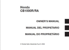 Load image into Gallery viewer, HONDA CB1000R CB1000RA 2008 OWNERS MANUAL MANUAL DEL PROPIETARIO MANUAL DO PROPRIETARIO ENG ESP PORT MOTORCYCLE/MOTOCICLETA
