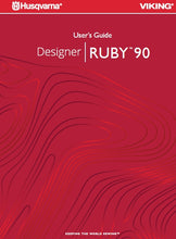 Load image into Gallery viewer, HUSQVARNA VIKING DESIGNER RUBY 90 DR90 USERS GUIDE ENGLISH SEWING MACHINE