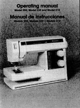 Load image into Gallery viewer, HUSQVARNA VIKING 210 230 250 OPERATING MANUAL MANUAL DE INSTRUCCIONES ENGLISH SEWING MACHINE MAQUINA DE COSER