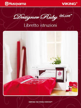 Load image into Gallery viewer, HUSQVARNA VIKING DESIGNER RUBY DELUXE LIBRETTO ISTRUZIONI ITALIANO MACCHINA DA CUCIRE