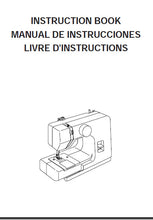 Load image into Gallery viewer, JANOME 124 INSTRUCTION BOOK ENGLISH ESPANOL FRANCAIS SEWING MACHINE