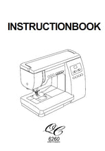 Load image into Gallery viewer, JANOME 6260QC INSTRUCTION BOOK ENGLISH SEWING MACHINE