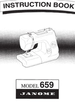 Load image into Gallery viewer, JANOME 659 INSTRUCTION BOOK ENGLISH SEWING MACHINE